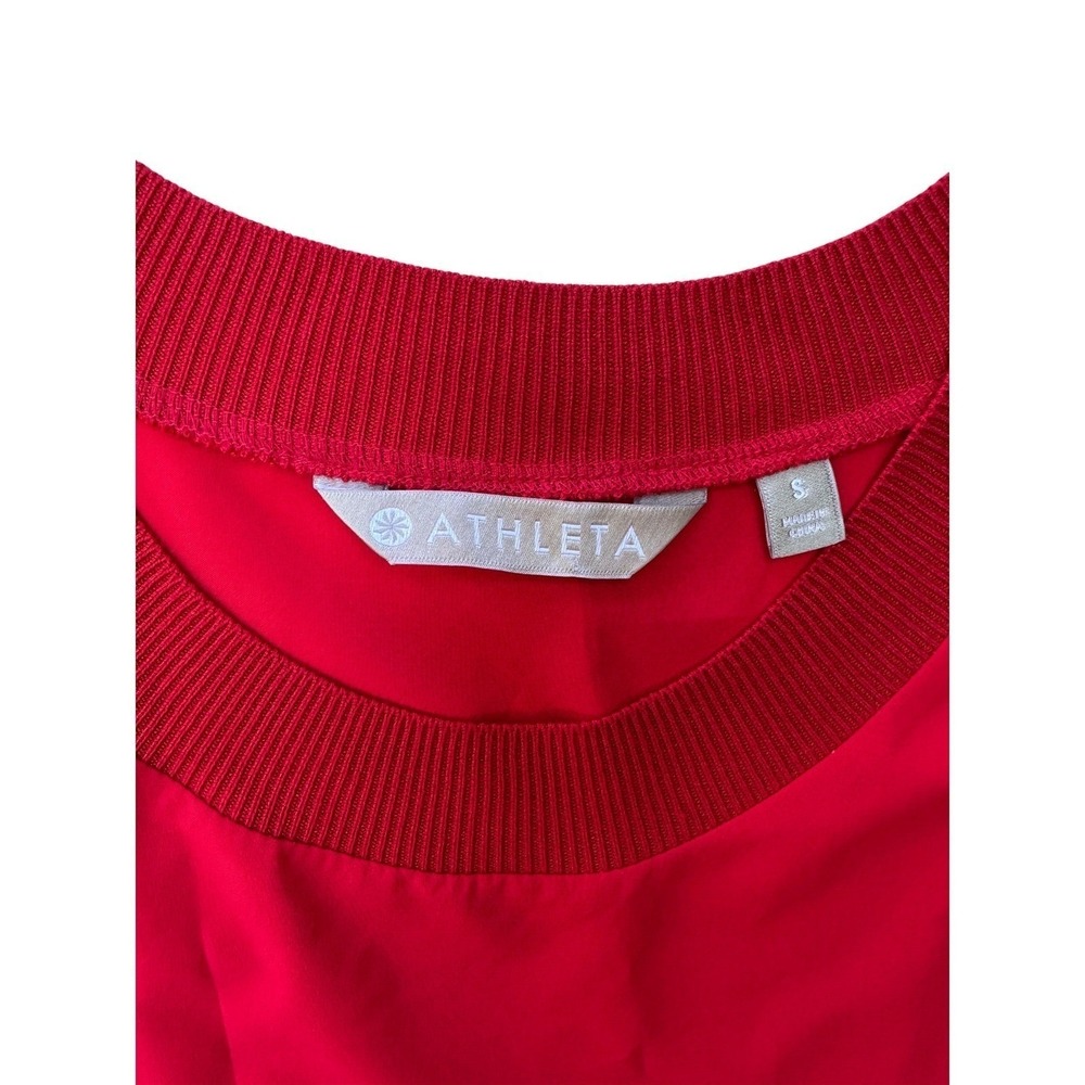 $69 ATHLETA Red Zephyr Tank Shell Top COLOR POP S Essential S - Picture 7 of 7